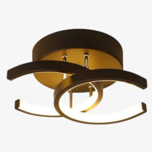 LunaGlow – Elegant LED ceiling lamp black and white 25.5 cm