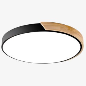 Nordic Macaron Round Ceiling Lamp Wood LED Ø30 cm
